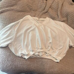 Women's Cream V-Neck Top